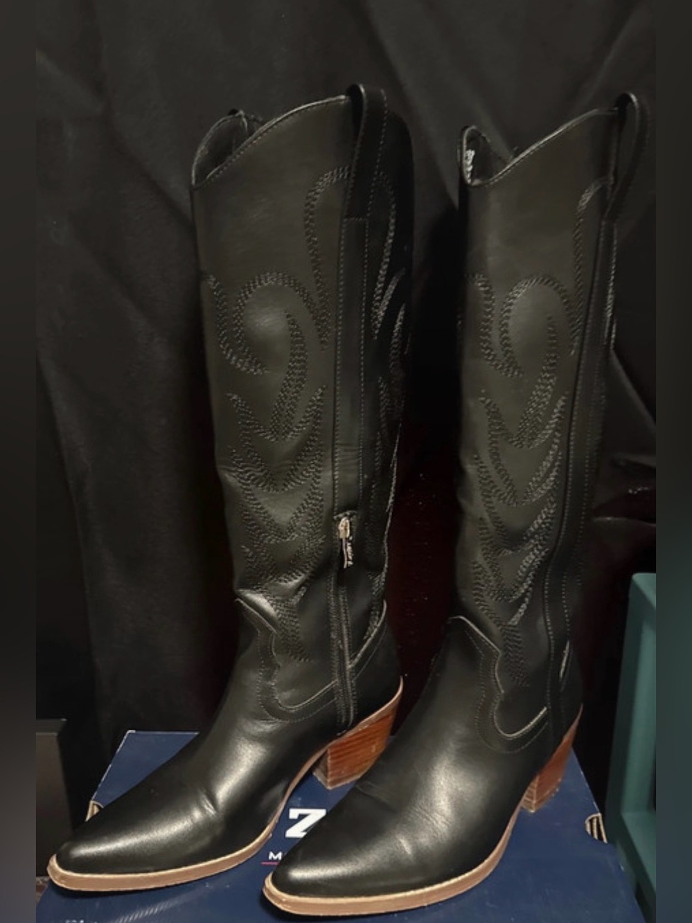 Black cowboy boots